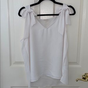 Classy White Tank with Bows